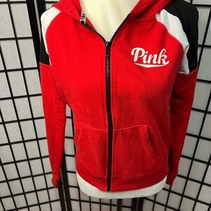 ✨PINK Victoria's Secret Red and Black Hoodie